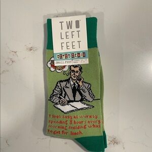 Two Left Feet Retro Remix Green Socks